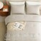 CozyLux King Size Comforter Set Oatmeal 3 Pieces Lightweight Down Alternative Quilted Bedding Sets Gray All Season Soft Breathable Solid Comforter with 2 Pillowcases Luxury Bed Set Gift for Home