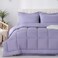 DOWNCOOL Full Size Comforter Sets 7Pcs Full Size Bedding Sets Purple All Season Down Alternative Bedding Comforter Sets with Comforter Flat Sheet Fitted Sheet 2 Pillow Shams 2 Pillowcases