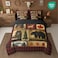 Erosebridal Bear Cabin Plaid 7 Piece Comforter Set QueenRustic Farmhouse Bed in a BagRetro Hunting Deer BeddingCountry Woodland Pine Tree Quilt SetMaple Leaf Lodge Fitted SheetRed Black Brown