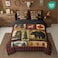 Erosebridal Bear Cabin Plaid 7 Piece Comforter Set QueenRustic Farmhouse Bed in a BagRetro Hunting Deer BeddingCountry Woodland Pine Tree Quilt SetMaple Leaf Lodge Fitted SheetRed Black Brown