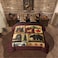 Erosebridal Bear Cabin Plaid 7 Piece Comforter Set QueenRustic Farmhouse Bed in a BagRetro Hunting Deer BeddingCountry Woodland Pine Tree Quilt SetMaple Leaf Lodge Fitted SheetRed Black Brown
