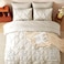 HIMEET Full Size Comforter Set Beige 7 Pieces Pintuck Bed in a Bag Pinch Pleat Modern Room Decor AllSeason Soft Bedding Gift with Comforter Sheets Pillowcases Shams