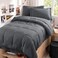 JOLLYVOGUE Twin Comforter Set UltraSoft Bed in a Bag Twin Size 5 Pieces OekoTEX Certified Bedding Set with Down Alternative Comforter Sheets Pillowcases Shams Dark Grey