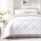 Love's cabin Loves cabin King Size Comforter Set White 7 Pieces King Bed in a Bag All Season Bedding Sets with 1 Comforter 1 Flat Sheet 1 Fitted Sheet 2 Pillowcase and 2 Pillow Sham
