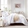 Love's cabin Loves cabin King Size Comforter Set White 7 Pieces King Bed in a Bag All Season Bedding Sets with 1 Comforter 1 Flat Sheet 1 Fitted Sheet 2 Pillowcase and 2 Pillow Sham