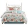 Madison Park 100 Cotton Comforter Set Coastal Coral Starfish Design All Season Down Alternative Cozy Bedding with Matching Shams Decorative Pillow Queen90x90 Teal 7 Piece