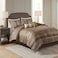 Madison Park Bellagio Cozy Comforter Set Luxurious Jaquard Traditional Damask Design All Season Down Alternative Bedding with Matching Shams Decorative Pillow King104x92 BrownGold 7 Piece