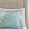 Madison Park Essentials Maible Cozy Bed in A Bag Comforter with Complete Cotton Sheet SetFloral Medallion Damask Design All Season Cover Decorative Pillow Cal King104x92 Floral Aqua 9 Piece