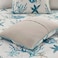 Madison Park Pebble Beach 100 Cotton Comforter Set Coastal Coral Starfish Design All Season Down Alternative Cozy Bedding with Matching Shams Decorative Pillow Queen90x90 Aqua 7 Piece