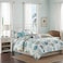 Madison Park Pebble Beach 100 Cotton Comforter Set Coastal Coral Starfish Design All Season Down Alternative Cozy Bedding with Matching Shams Decorative Pillow Queen90x90 Aqua 7 Piece