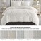 Madison Park Tufted Chenille Cotton Comforter All Season Bedding Set Matching Shams Viola Damask Off White KingCal King104x92 3 Piece