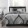Madison Park Vienna Sateen Cotton Comforter Set Breathable Soft Cover Trendy All Season Down Alternative Cozy Bedding with Matching Shams King Black 7 Piece