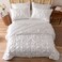 MR&HM MRHM Satin Comforter King 7 Pieces Luxurious Pinch Pleat Bedding Set with Comforter Flat Sheet Fitted Sheet Pillowcases Shams Super Silky Soft Bed Set for All Season King Ivory