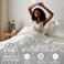 MR&HM MRHM Satin Comforter King 7 Pieces Luxurious Pinch Pleat Bedding Set with Comforter Flat Sheet Fitted Sheet Pillowcases Shams Super Silky Soft Bed Set for All Season King Ivory
