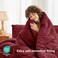 MUXHOMO 7 Pieces Queen Comforter Set Soft Bed in a Bag Queen Size All Season Bedding Set with Comforter Flat Sheet Fitted Sheet Pillowcases Shams Burgundy Red