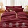 MUXHOMO 7 Pieces Queen Comforter Set Soft Bed in a Bag Queen Size All Season Bedding Set with Comforter Flat Sheet Fitted Sheet Pillowcases Shams Burgundy Red