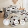Petrichor Velvet Flannel Queen Comforter Set Cow Print Western Style BlanketLuxury Fuzzy Heavy Bedding Set 3 Pieces Plush Winter Bed Set with Comforter 90x90 2 Pillow Shams 20x26