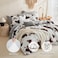 Petrichor Velvet Flannel Queen Comforter Set Cow Print Western Style BlanketLuxury Fuzzy Heavy Bedding Set 3 Pieces Plush Winter Bed Set with Comforter 90x90 2 Pillow Shams 20x26