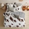 Petrichor Velvet Flannel Queen Comforter Set Cow Print Western Style BlanketLuxury Fuzzy Heavy Bedding Set 3 Pieces Plush Winter Bed Set with Comforter 90x90 2 Pillow Shams 20x26