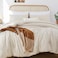 ROSGONIA Oversized King Comforter Beige 3pcs1 Boho Comforter 2 Pillowcases Soft Lightweight Oversized King Size Comforter Sets All Season Bedding