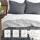 satisomnia King Size Comforter Set Grey Bedding Comforters King Size 3 Pieces Down Alternative Bed Comforter Lightweight Soft Quilted Bed Set Breathable Reversible All Season Bedding Sets Gray