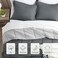 satisomnia King Size Comforter Set Grey Bedding Comforters King Size 3 Pieces Down Alternative Bed Comforter Lightweight Soft Quilted Bed Set Breathable Reversible All Season Bedding Sets Gray