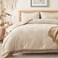 Zzlpp Full Comforter Set 7 Pieces Beige Tufted Bed in a Bag with Comforter and Sheets All Season Boho Bedding Sets with 1 Comforter 2 Pillow Shams 2 Pillowcases 1 Flat Sheet 1 Fitted Sheet