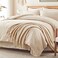 Zzlpp Full Comforter Set 7 Pieces Beige Tufted Bed in a Bag with Comforter and Sheets All Season Boho Bedding Sets with 1 Comforter 2 Pillow Shams 2 Pillowcases 1 Flat Sheet 1 Fitted Sheet