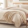 Zzlpp Full Comforter Set 7 Pieces Beige Tufted Bed in a Bag with Comforter and Sheets All Season Boho Bedding Sets with 1 Comforter 2 Pillow Shams 2 Pillowcases 1 Flat Sheet 1 Fitted Sheet