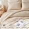 Zzlpp Full Comforter Set 7 Pieces Beige Tufted Bed in a Bag with Comforter and Sheets All Season Boho Bedding Sets with 1 Comforter 2 Pillow Shams 2 Pillowcases 1 Flat Sheet 1 Fitted Sheet
