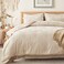 Zzlpp Full Comforter Set 7 Pieces Beige Tufted Bed in a Bag with Comforter and Sheets All Season Boho Bedding Sets with 1 Comforter 2 Pillow Shams 2 Pillowcases 1 Flat Sheet 1 Fitted Sheet