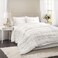 Lush Decor Belle 4 Piece Ruffled Shabby Chic White Comforter Set with Bed Skirt and 2 Pillow Shams Queen Comforter Set