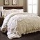Lush Decor 3 Piece Serena Comforter Set Queen Ivory