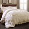 Lush Decor 3 Piece Serena Comforter Set Queen Ivory