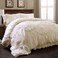 Lush Decor 3 Piece Serena Comforter Set Queen Ivory