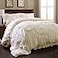 Lush Decor 3 Piece Serena Comforter Set King Ivory