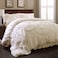 Lush Decor 3 Piece Serena Comforter Set King Ivory