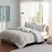 Madison Park Pure Ronan Cotton Comforter Set Casual Paisley Design All Season Alternative Down Cozy Bedding Matching Shams Decorative Pillows Blue KingCal King104x92 5 Piece