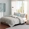 Madison Park Pure Ronan Cotton Comforter Set Casual Paisley Design All Season Alternative Down Cozy Bedding Matching Shams Decorative Pillows Blue KingCal King104x92 5 Piece