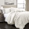 Lush Decor Ravello Pintuck Comforter Set Luxe 5 Piece Textured Bedding Set Traditional Glam Farmhouse Inspired Bedroom Decor Full Queen White
