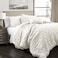 Lush Decor Ravello Pintuck Comforter Set Luxe 5 Piece Textured Bedding Set Traditional Glam Farmhouse Inspired Bedroom Decor Full Queen White