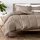 Bare Home Comforter Set Queen Size UltraSoft Goose Down Alternative Premium 1800 Series All Season Warmth Queen Taupe