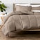 Bare Home Comforter Set Queen Size UltraSoft Goose Down Alternative Premium 1800 Series All Season Warmth Queen Taupe