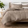 Bare Home Comforter Set Queen Size UltraSoft Goose Down Alternative Premium 1800 Series All Season Warmth Queen Taupe