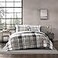Eddie Bauer King Comforter Set Plaid Reversible Bedding Stylish Warm Home Decor Normandy Grey King