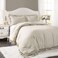 Lush Decor Reyna Ruffle Comforter Set FullQueen Wheat 3 Piece Cozy Bedding Set