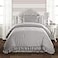 Lush Decor Reyna Ruffle Comforter Set Twin XL Light Grey 2 Piece Cozy Bedding Set