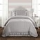 Lush Decor Reyna Ruffle Comforter Set Twin XL Light Grey 2 Piece Cozy Bedding Set