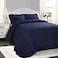 Lush Decor Reyna Ruffle Comforter Set King Navy 3 Piece Cozy Bedding Set