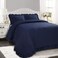 Lush Decor Reyna Ruffle Comforter Set King Navy 3 Piece Cozy Bedding Set
